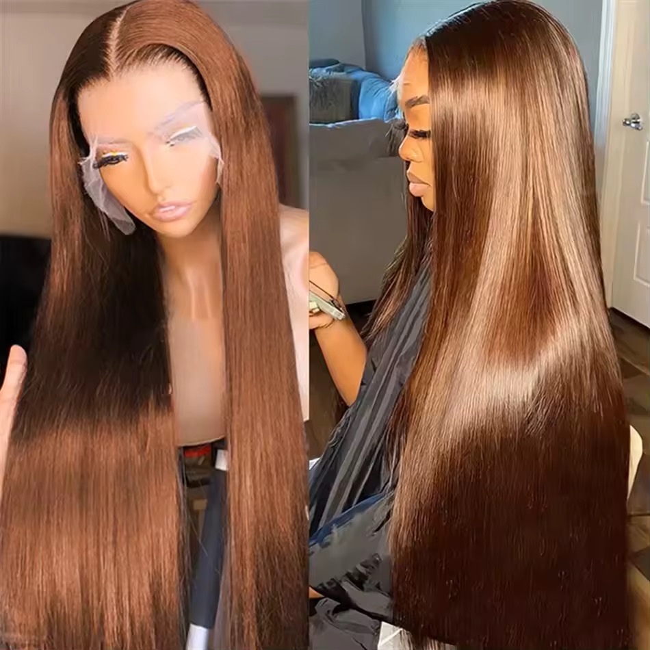 Chocolate Brown Silky Straight 32 Inch